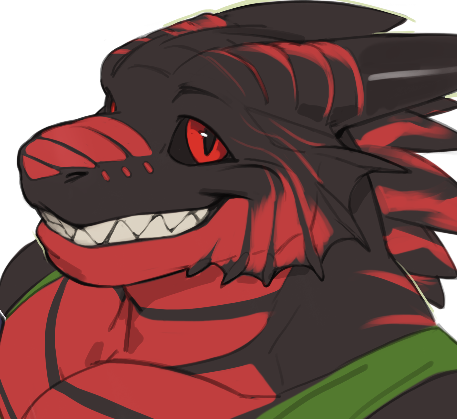 Black and red dragon named Dave