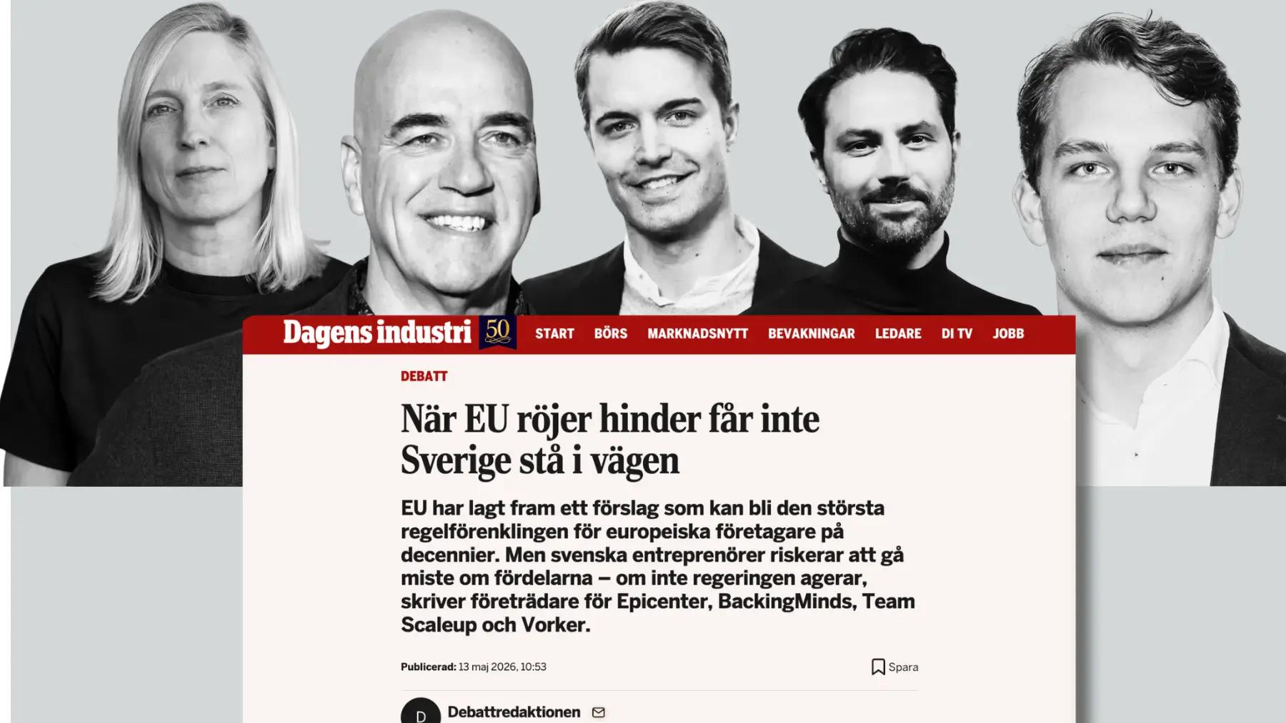 När EU röjer hinder får inte Sverige stå i vägen