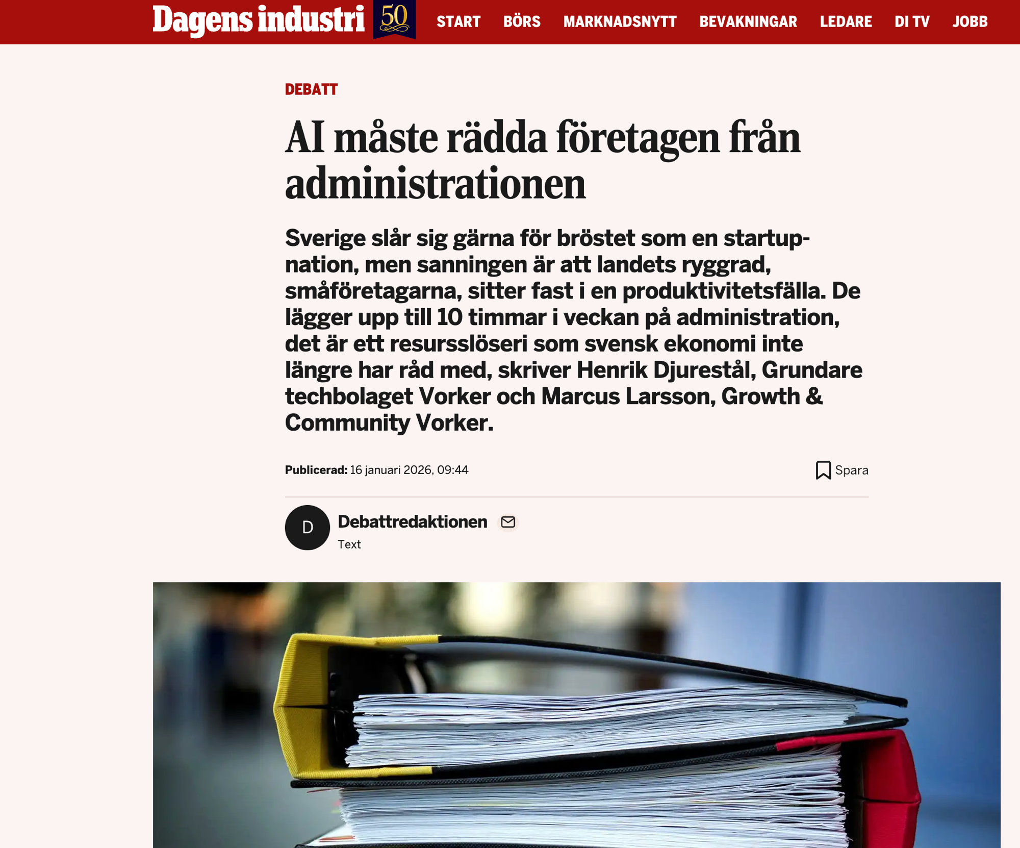 AI måste rädda företagen från administrationen