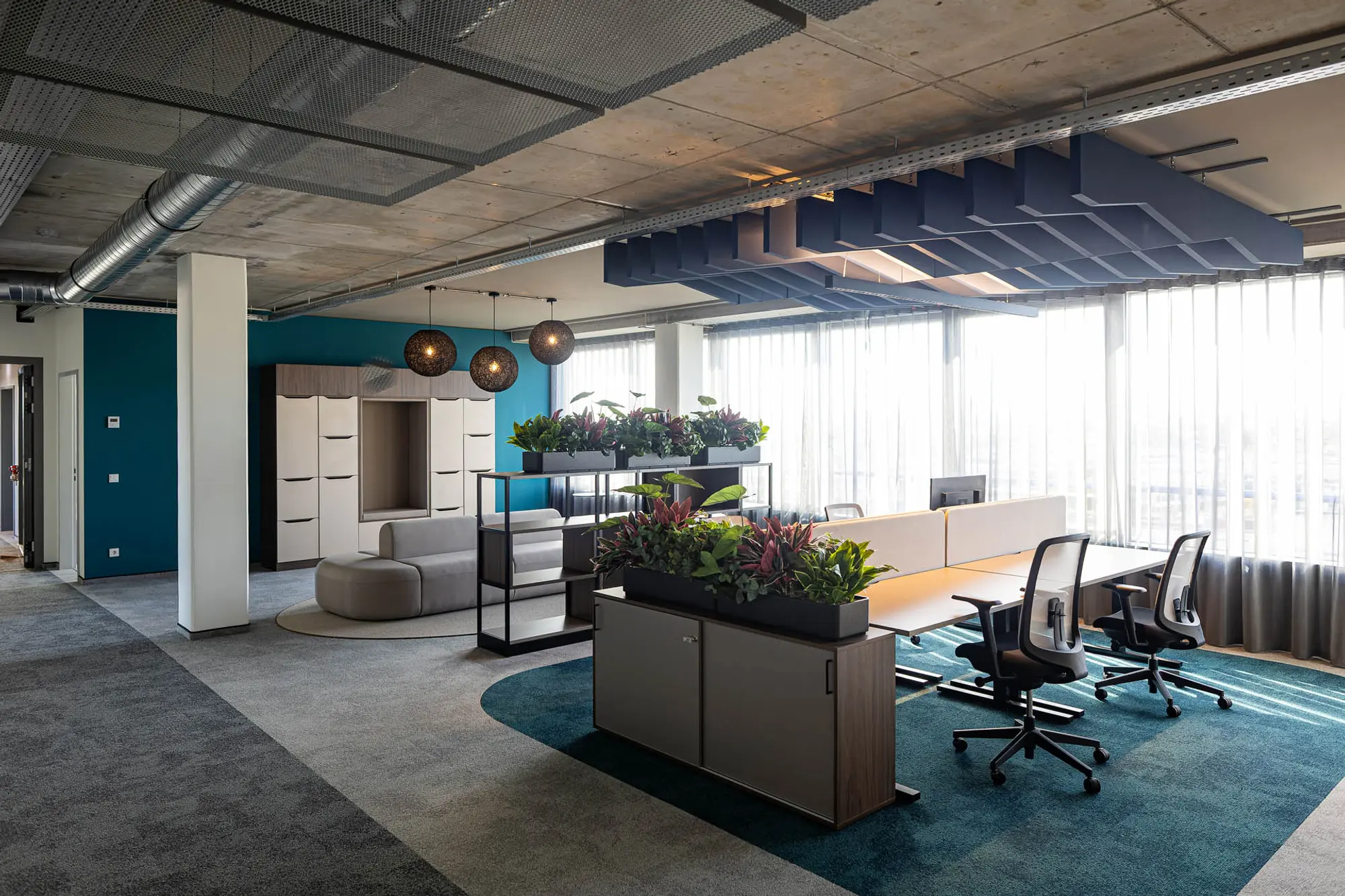 Arbeitsbereich im re:o Showroom