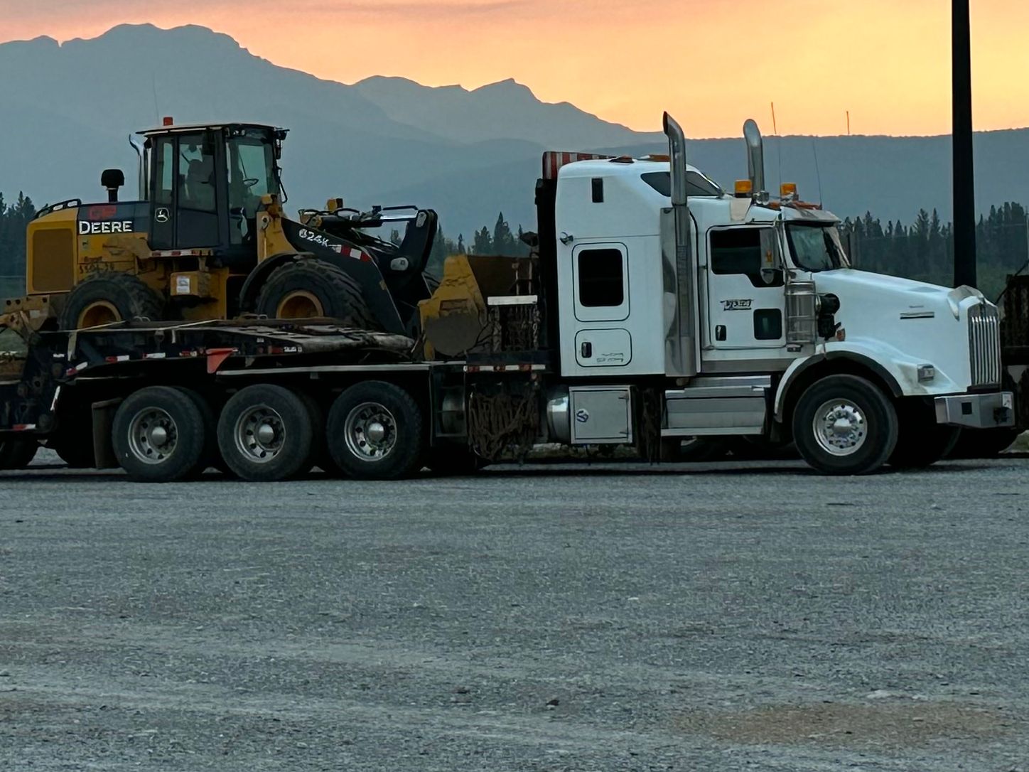 Rail Hauling at Sunset