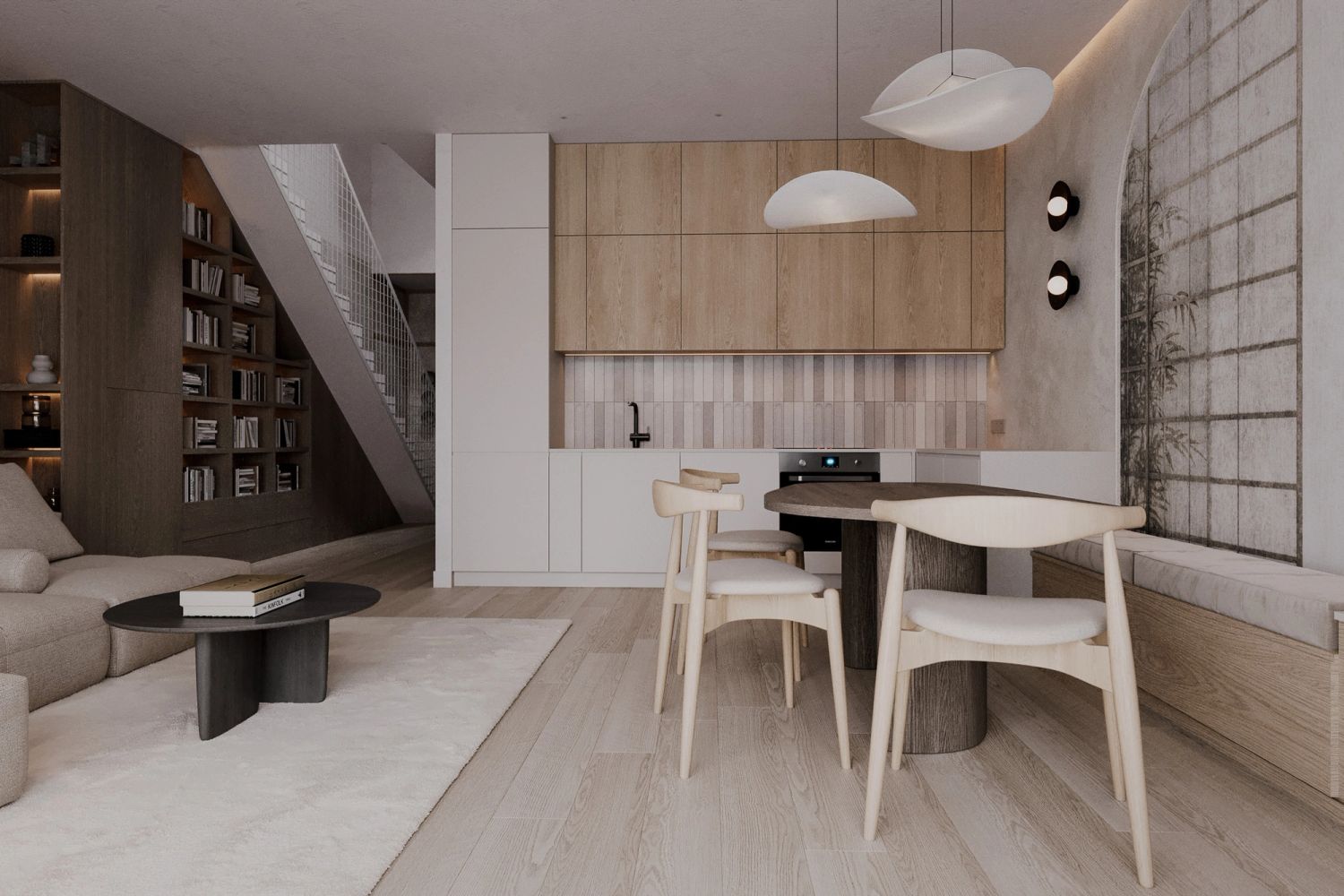 Minimalistyczny dom inspirowany japońskim stylem — projektowanie wnętrz Wrocław, we.make (2)