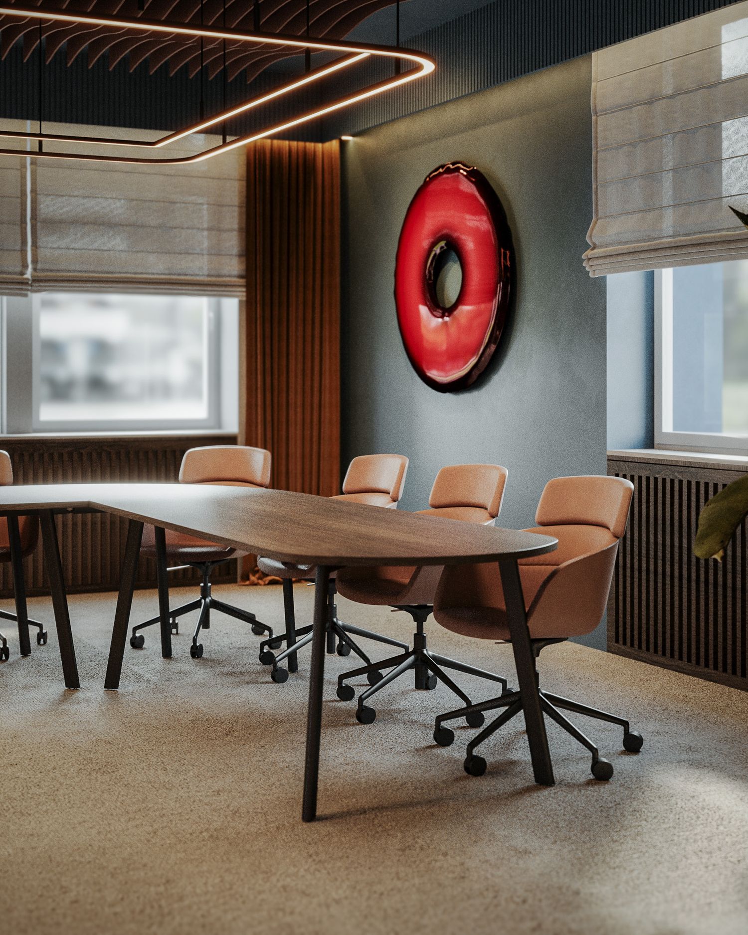 Sala konferencyjna executive dla Callstack — projektowanie wnętrz Wrocław, we.make (2)