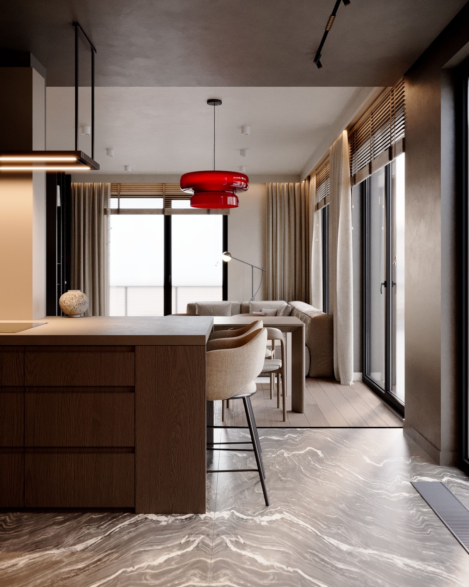 Nowoczesny apartament w Warszawie — projektowanie wnętrz Wrocław, we.make (4)
