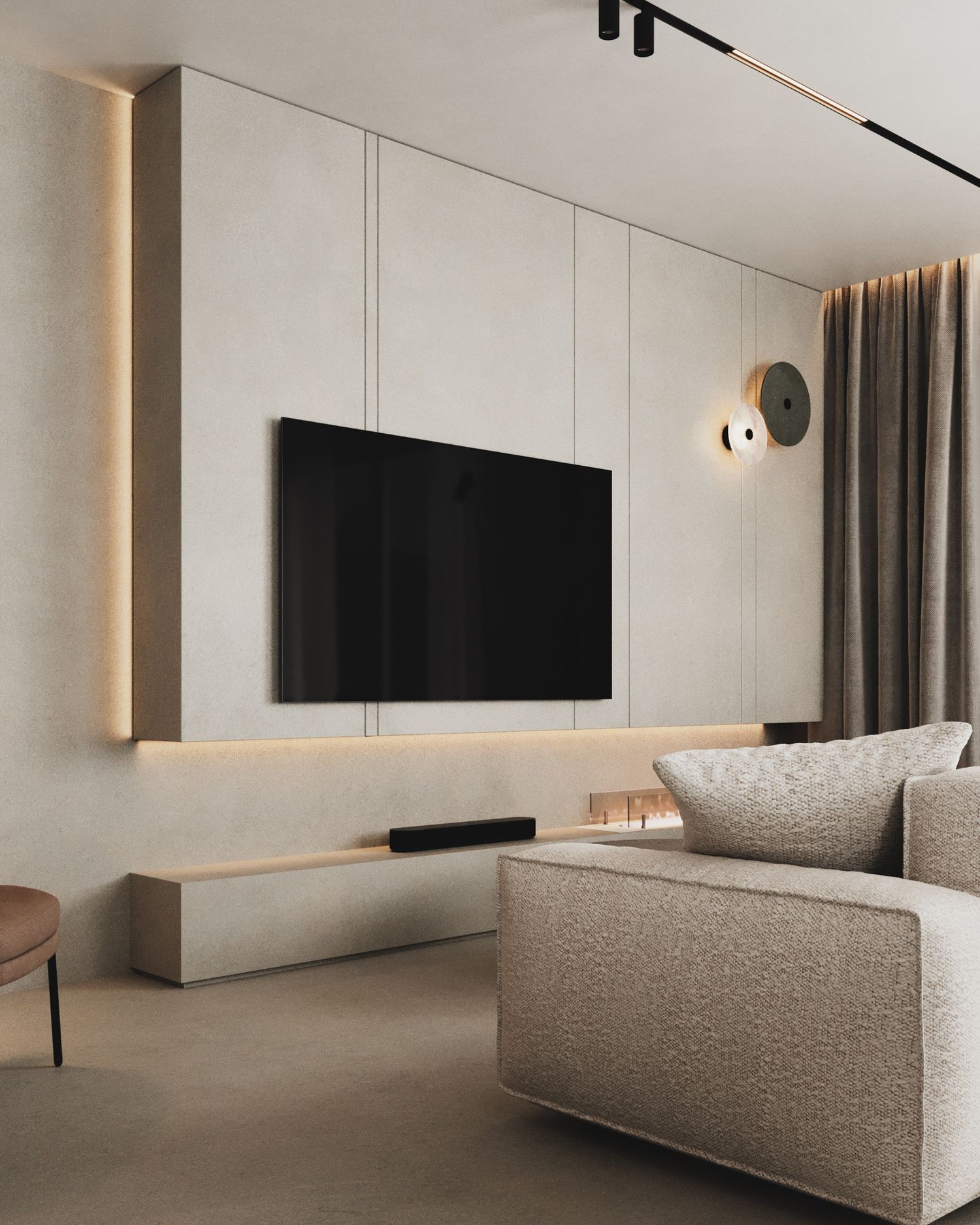 Nowoczesny dom — mikrocement i dębowe meble — projektowanie wnętrz Wrocław, we.make (2)