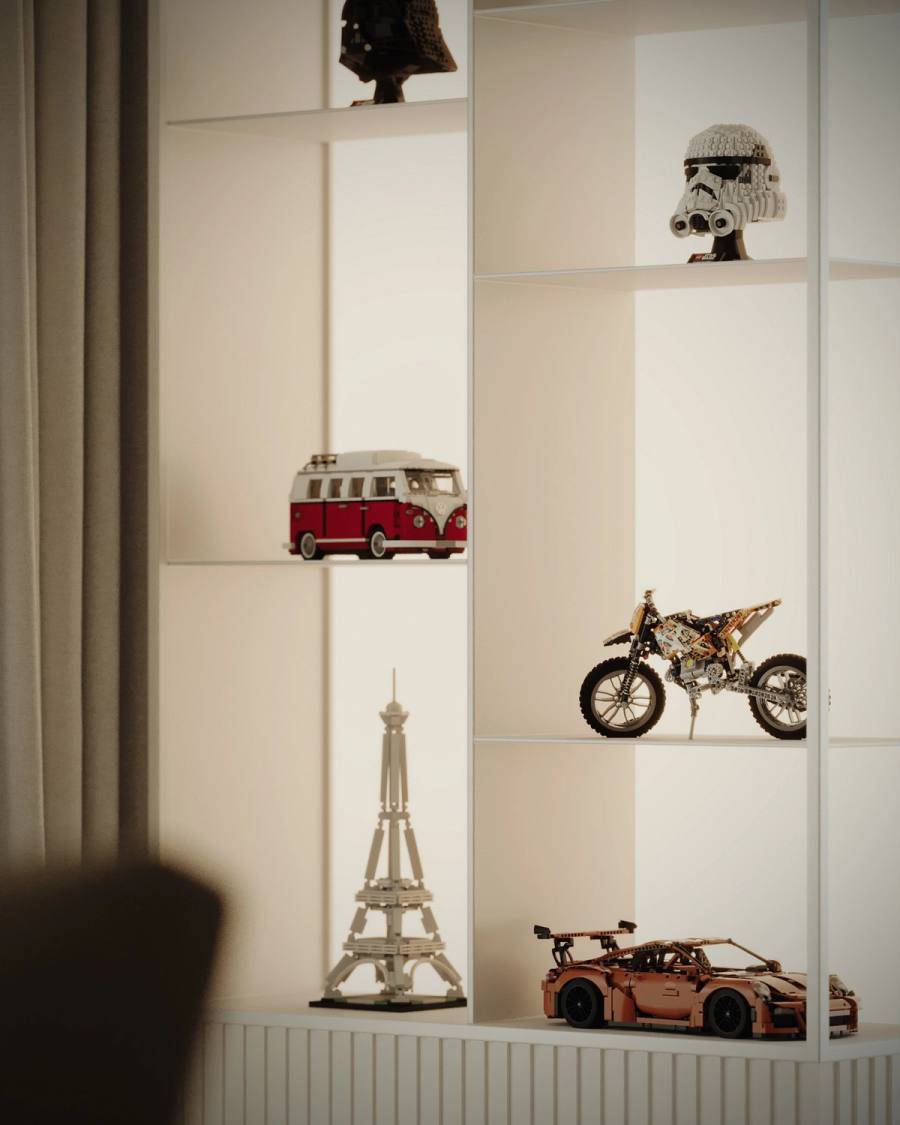 Salon z kuchnią w ciepłych tonach — Mysłowice, we.make