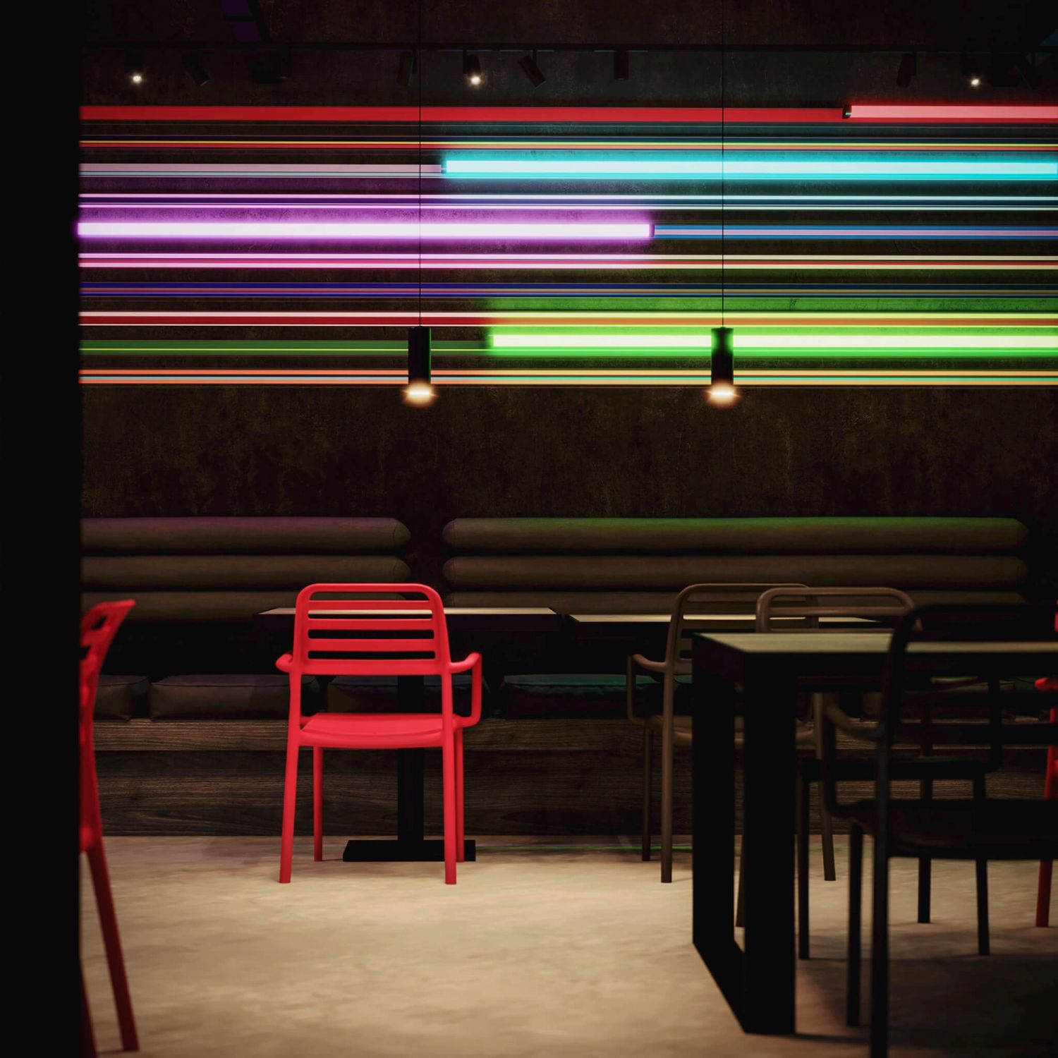 Pitlane Summer Bar — bar na dachu Wroclavii — projektowanie wnętrz Wrocław, we.make (3)