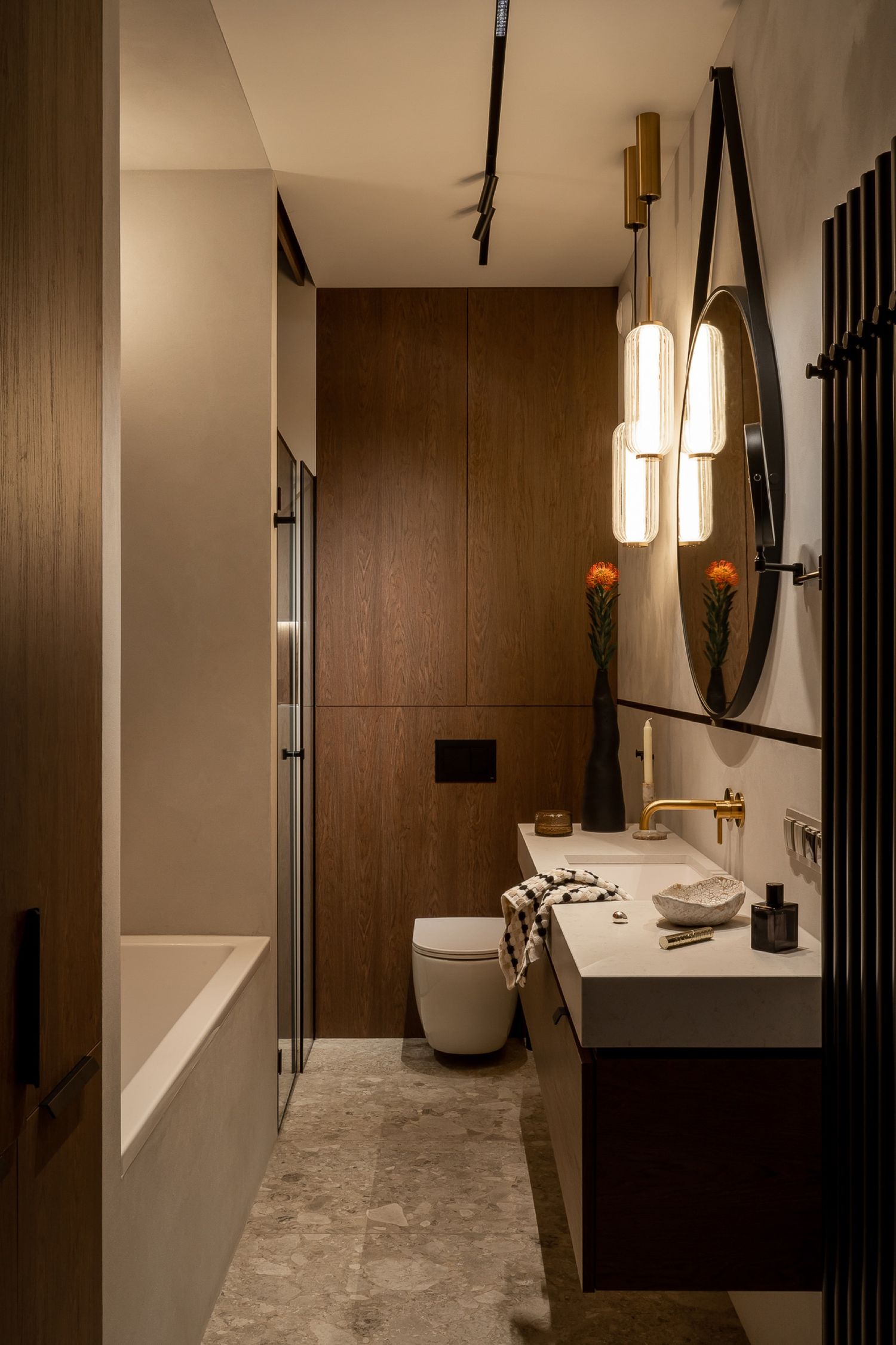 Nowoczesne wnętrze z drewnem i światłem — projektowanie wnętrz Wrocław, we.make (4)