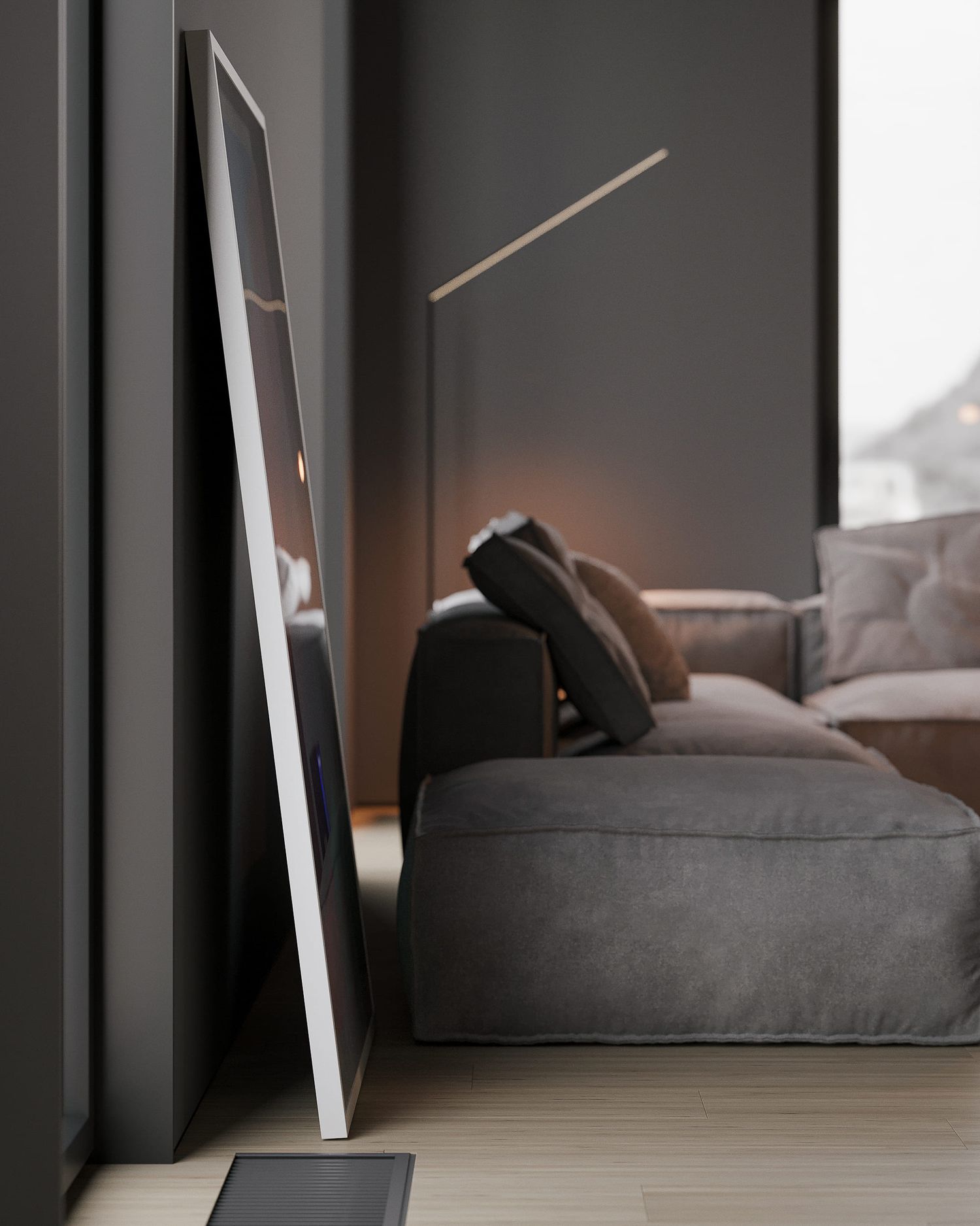 Minimalistyczny apartament — surowa elegancja — projektowanie wnętrz Wrocław, we.make (4)