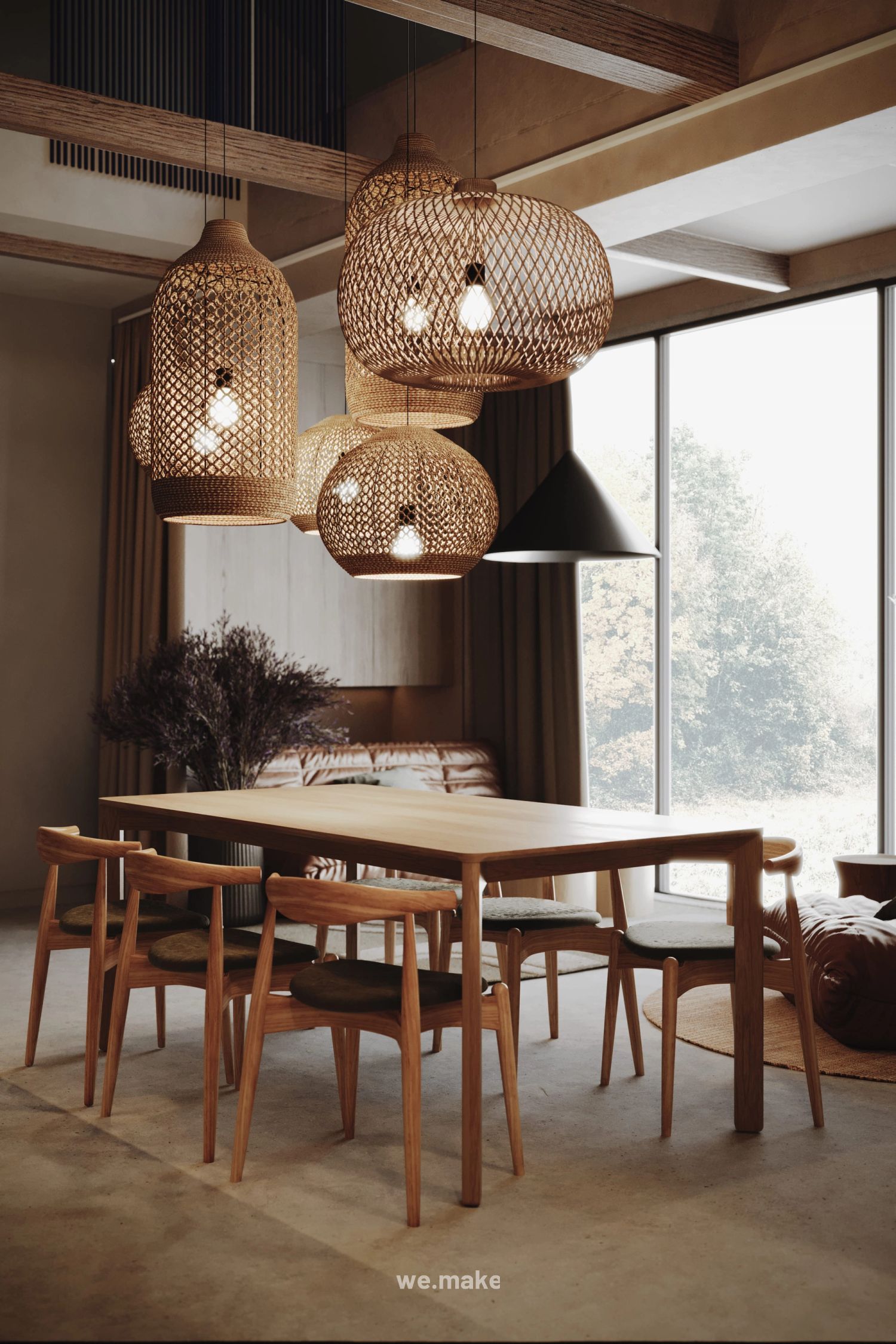 Dom w górach — strefa dzienna — projektowanie wnętrz Wrocław, we.make (2)