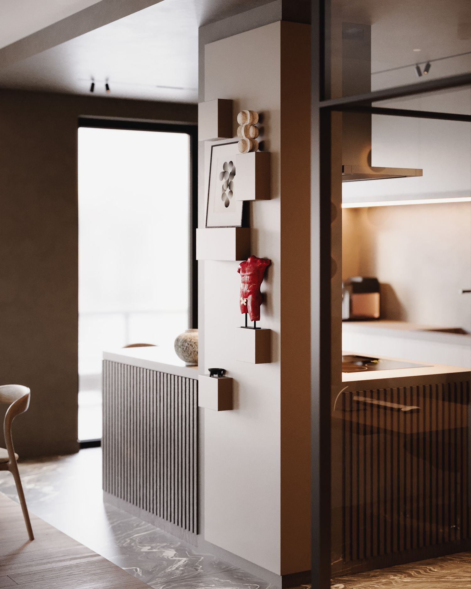 Nowoczesny apartament w Warszawie — projektowanie wnętrz Wrocław, we.make (4)