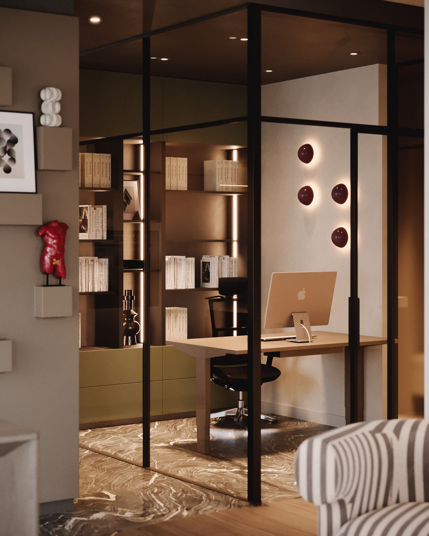 Nowoczesny apartament w Warszawie — projektowanie wnętrz Wrocław, we.make (3)