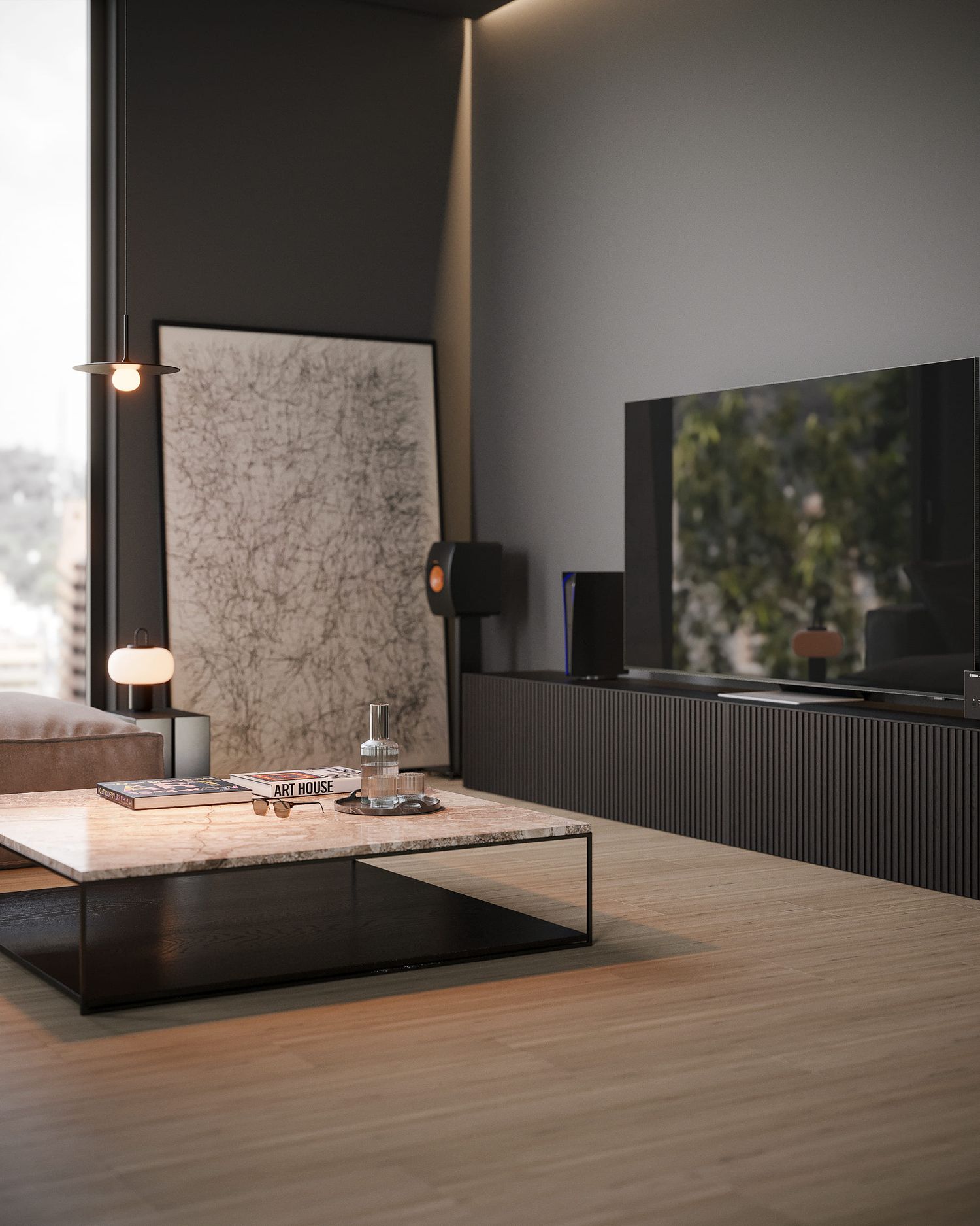 Minimalistyczny apartament — surowa elegancja — projektowanie wnętrz Wrocław, we.make (2)