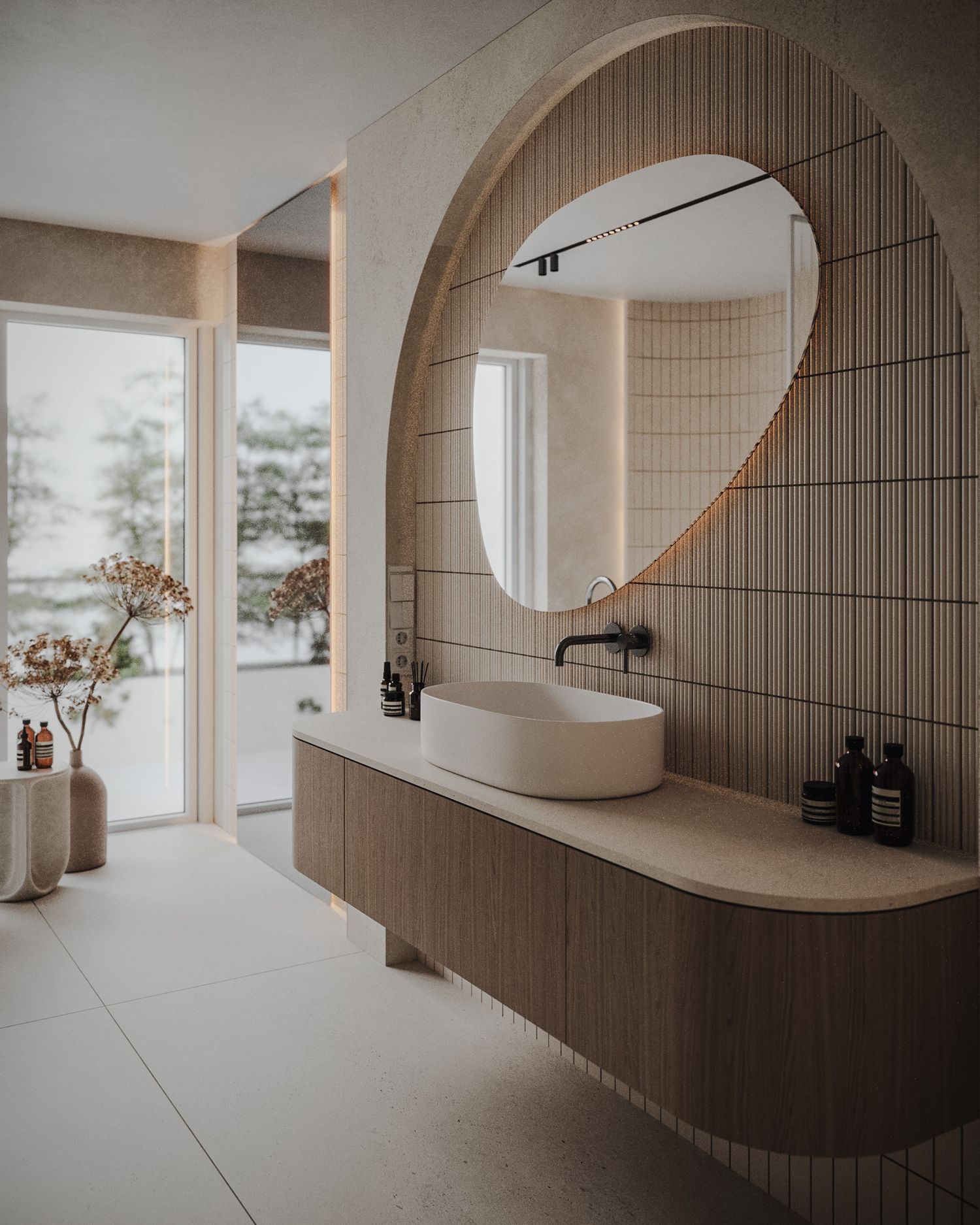 Apartament w stylu japandi z designerskim twistem — projektowanie wnętrz Wrocław, we.make (4)