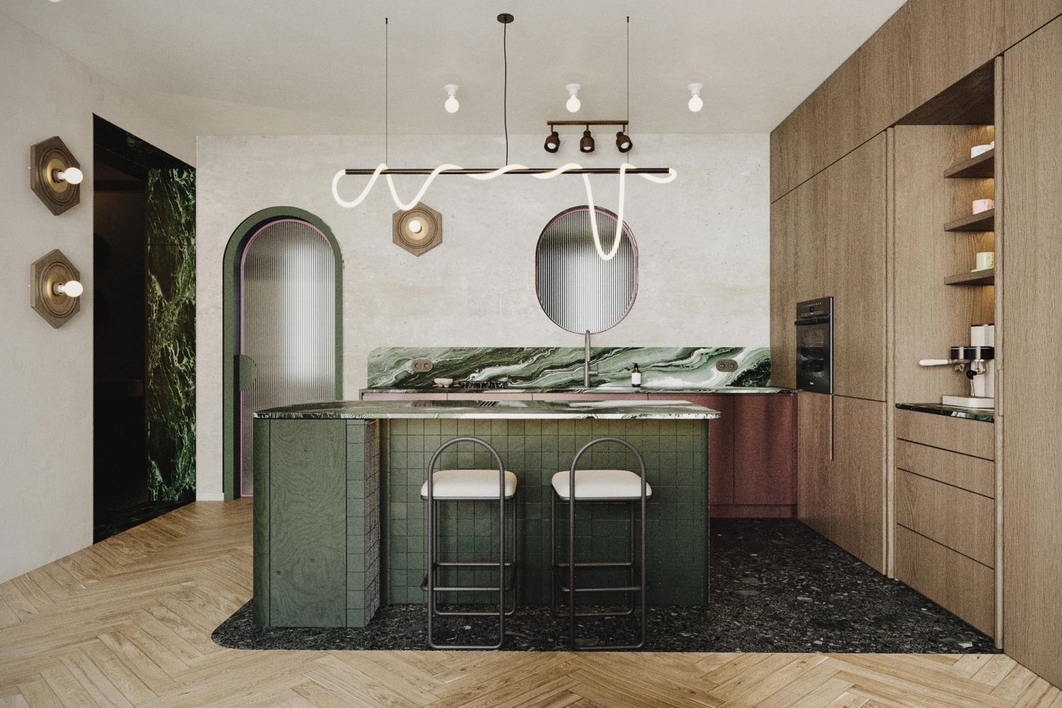 Nietuzinkowy apartament w historycznej kamienicy — projektowanie wnętrz Wrocław, we.make (2)