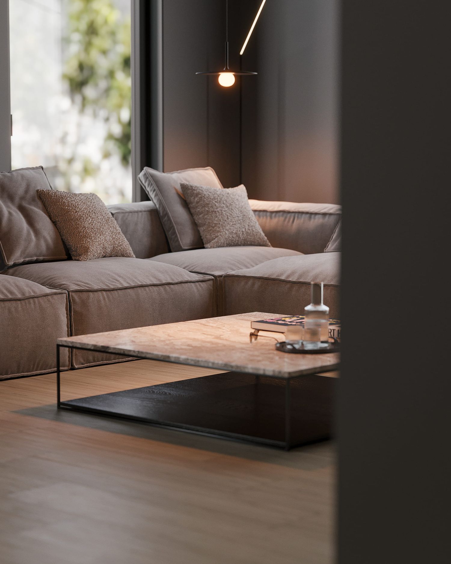 Minimalistyczny apartament — surowa elegancja — projektowanie wnętrz Wrocław, we.make (3)