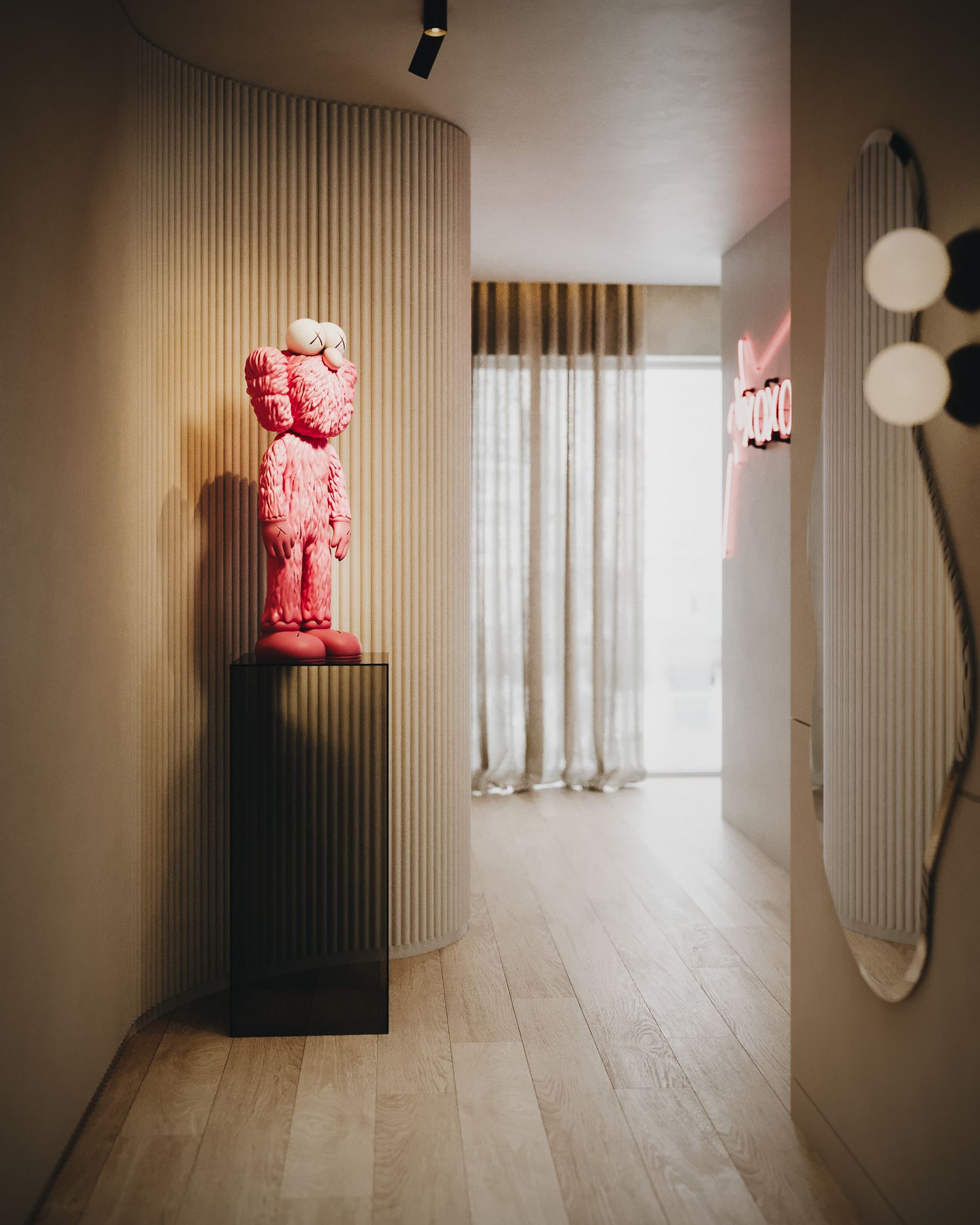 Apartament w stylu japandi z designerskim twistem — projektowanie wnętrz Wrocław, we.make (3)