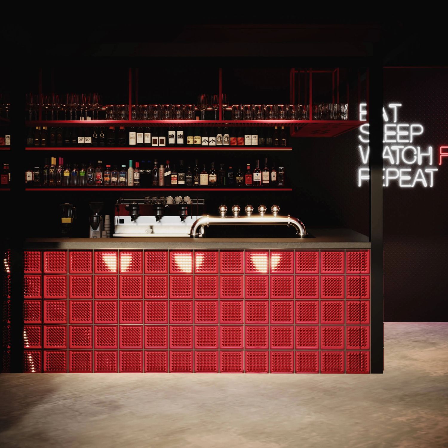 Pitlane Summer Bar — bar na dachu Wroclavii — projektowanie wnętrz Wrocław, we.make (3)