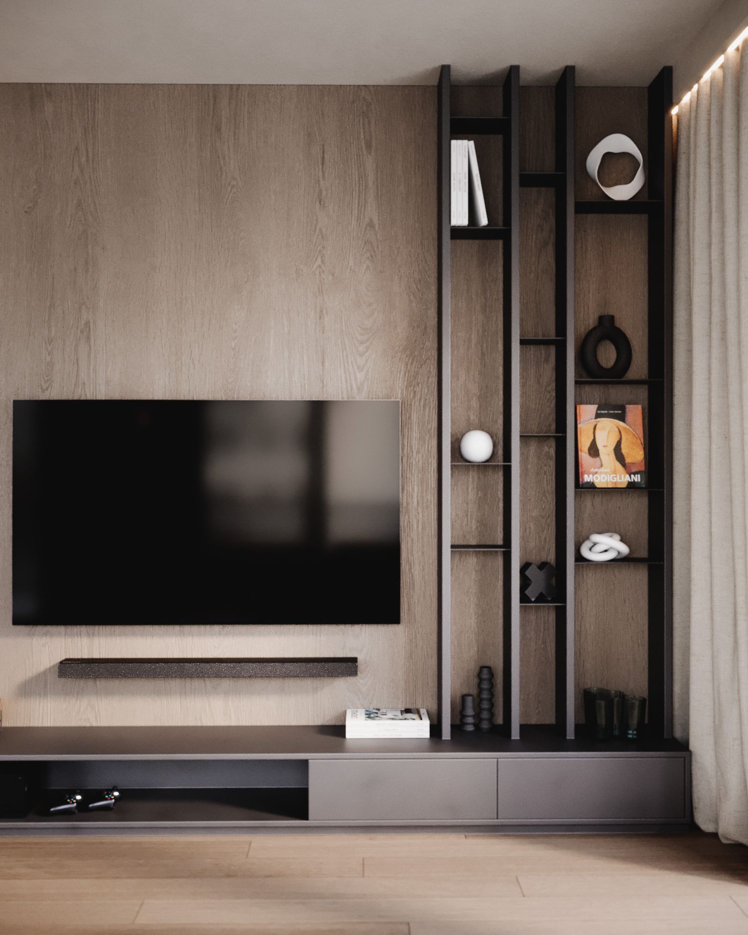 Nowoczesny apartament w Warszawie — projektowanie wnętrz Wrocław, we.make (2)