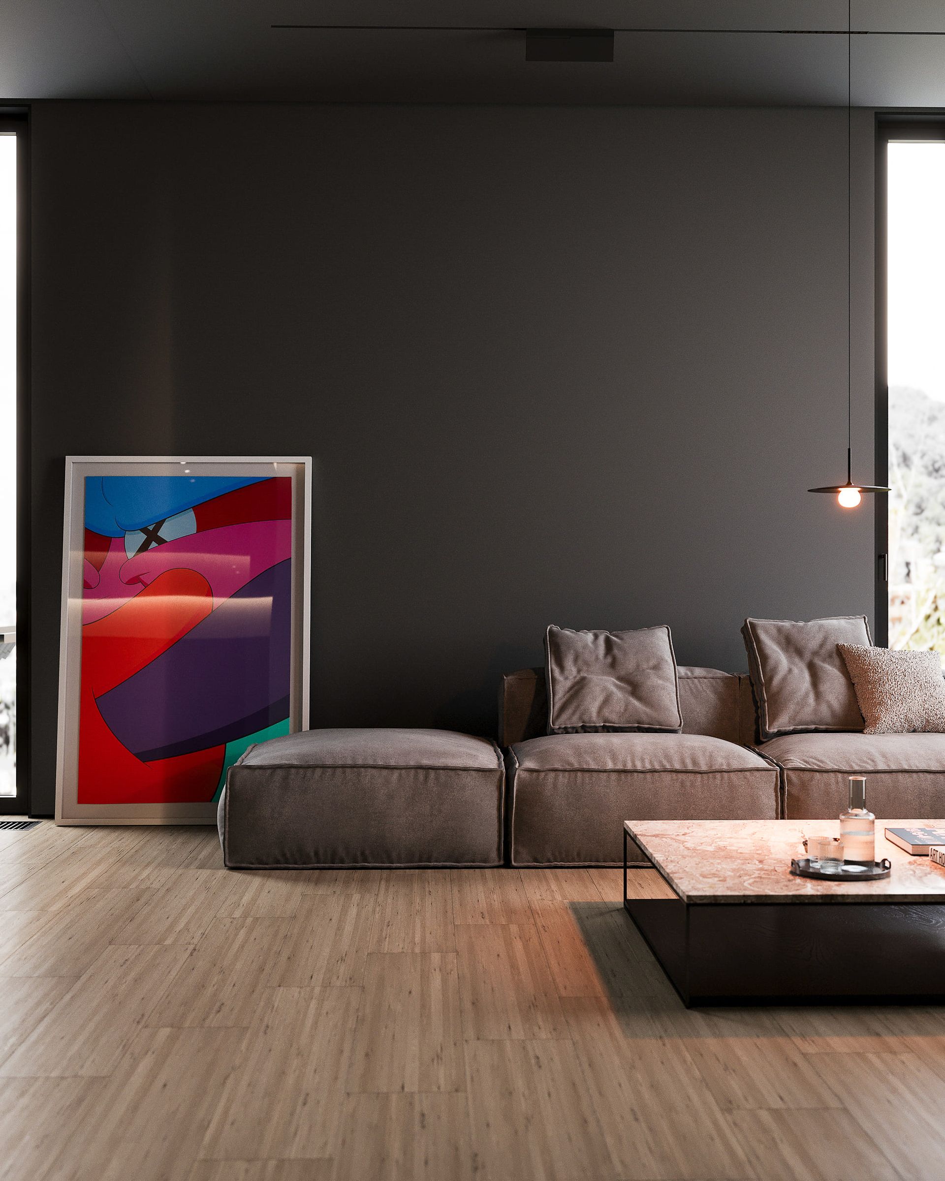 Minimalistyczny apartament — surowa elegancja — Wrocław, Apartamenty, projektowanie wnętrz Wrocław (M.090) we.make