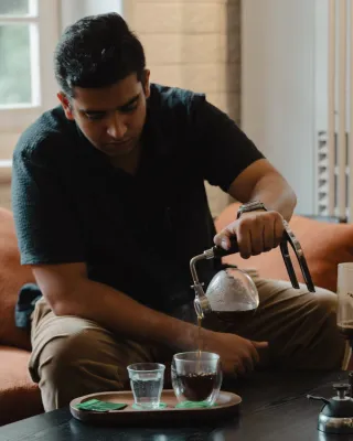 Aditya, co-founder of Pour over roasters.