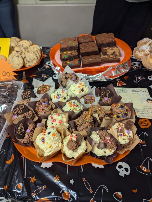 Selection of baked goods at bake sale