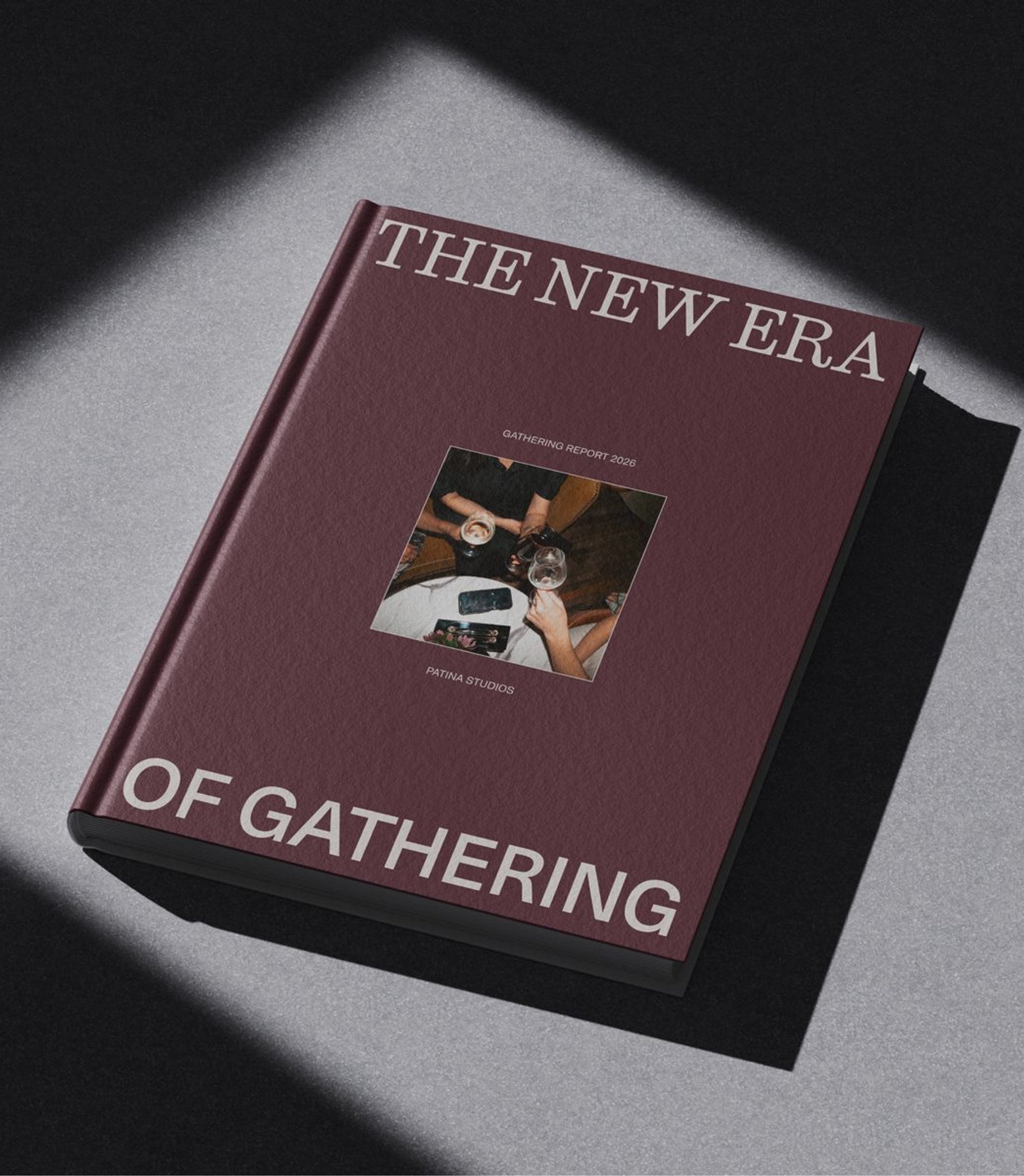 Book cover reads “The new era of gathering”