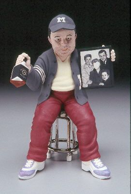 Beaver's Lament: Gee Mom by Russell Biles created in 2005, hand built porcelain