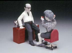 Beaver's Lament:  Home Soon by Russell Biles created in 2005, hand built porcelain