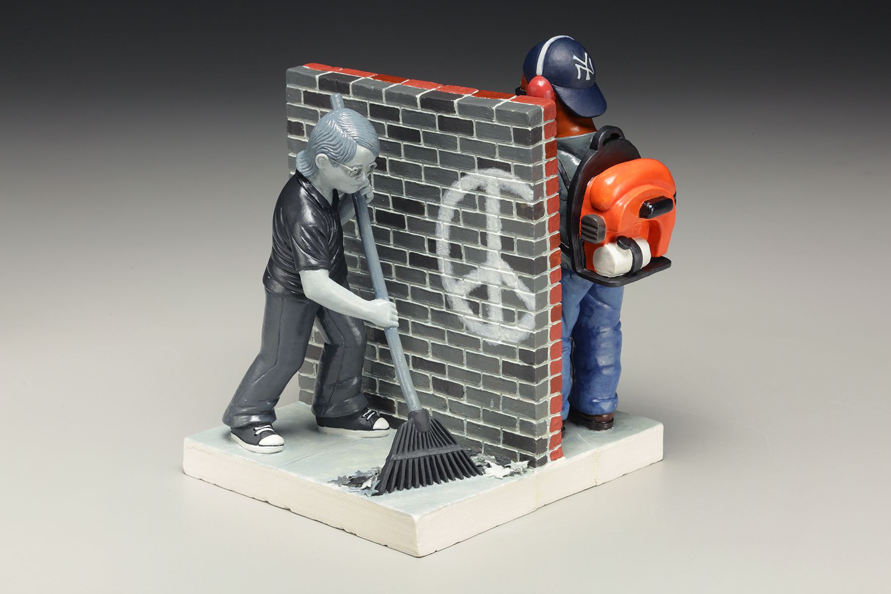 Rake, by Russell Biles created in 2017, Porcelain; 9.5 x 9 x 8"  in a private collection 