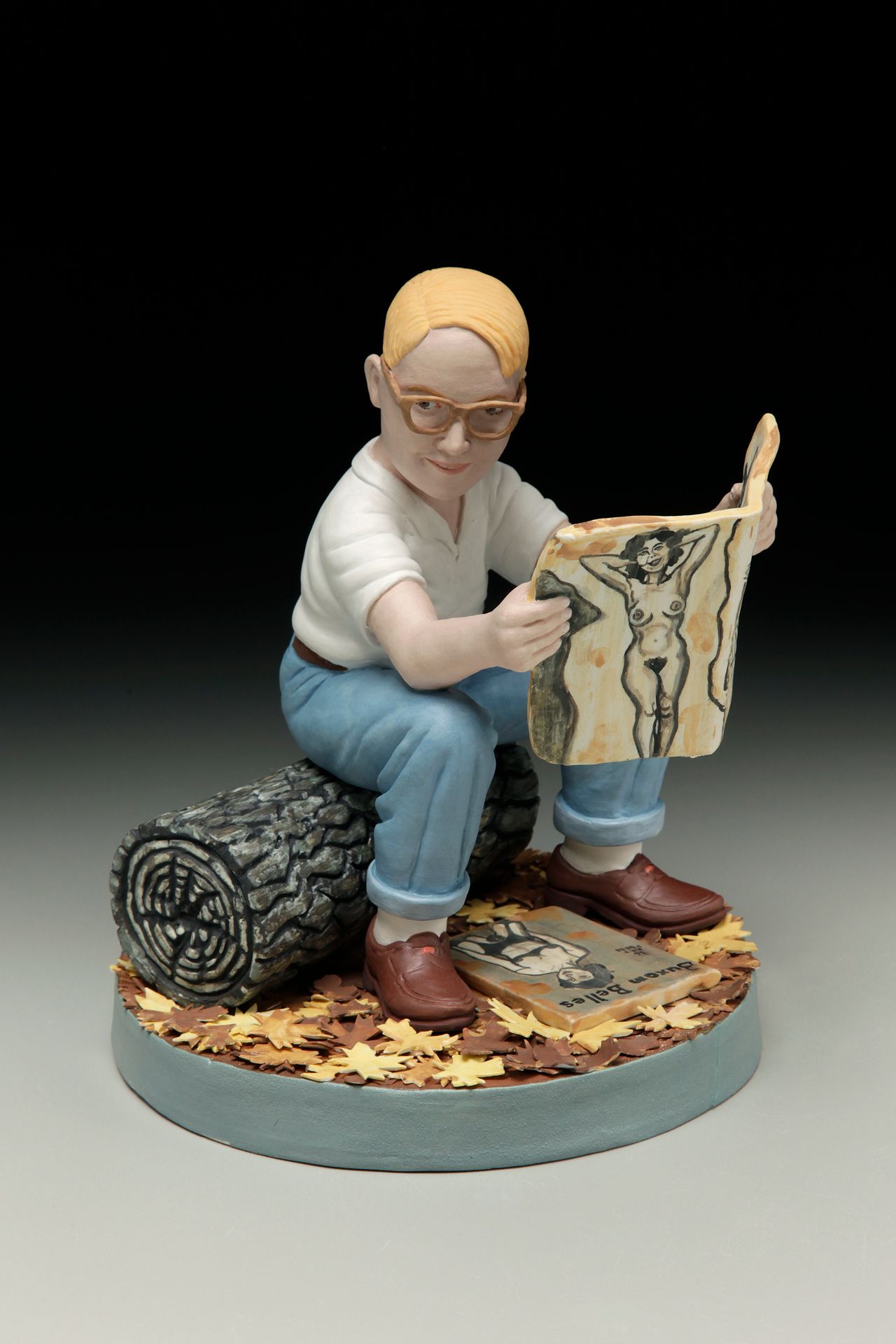 Gone: First Pussy (4th Grade) by Russell Biles created in 2015, hand built porcelain