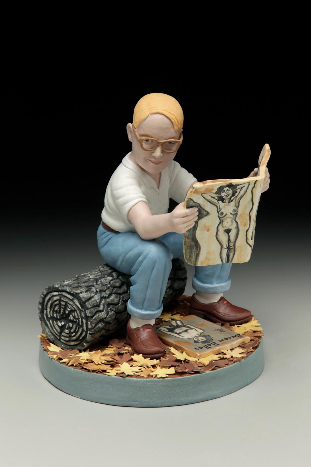 Gone: First Pussy (4th Grade) by Russell Biles created in 2015, hand built porcelain