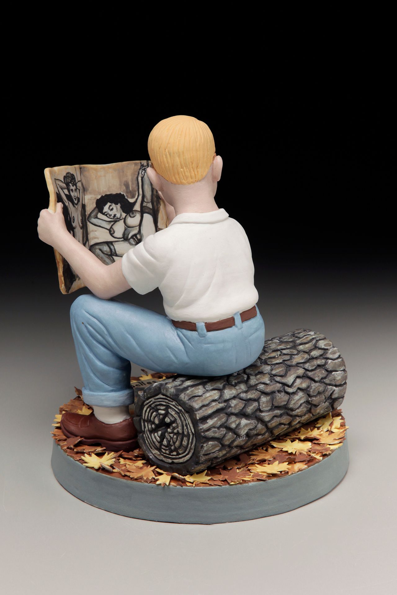 Gone: First Pussy (4th Grade) by Russell Biles created in 2015, hand built porcelain