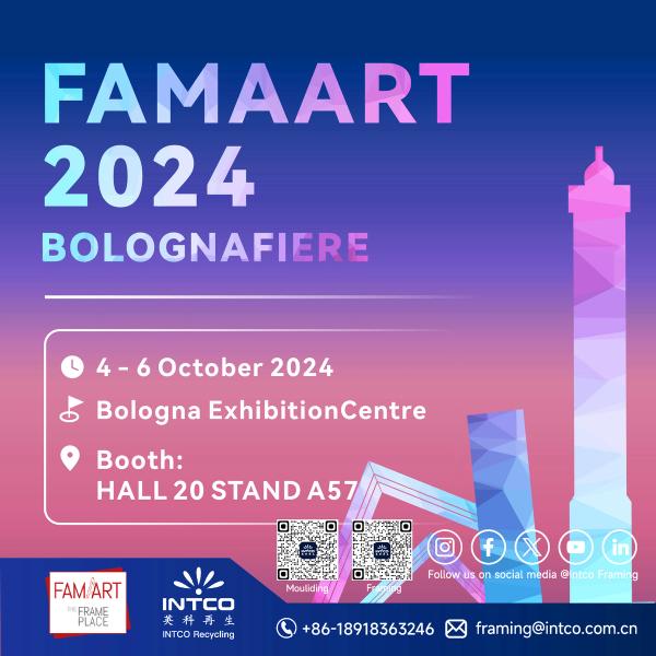 Intco Framing wird auf der FAMAART 2024 auf der BolognaFiere präsentiert