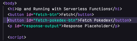 button with id of fetch-pokedex-btn highlighted