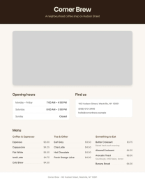 Coffee shop page generated by DeepSeek V4 Flash 0731 — left run