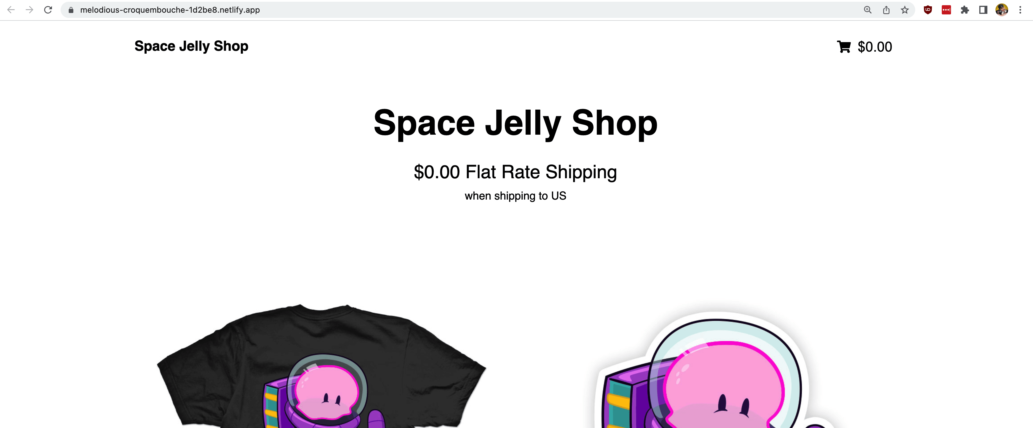 Alt: Next.js online store deployed to Netlify