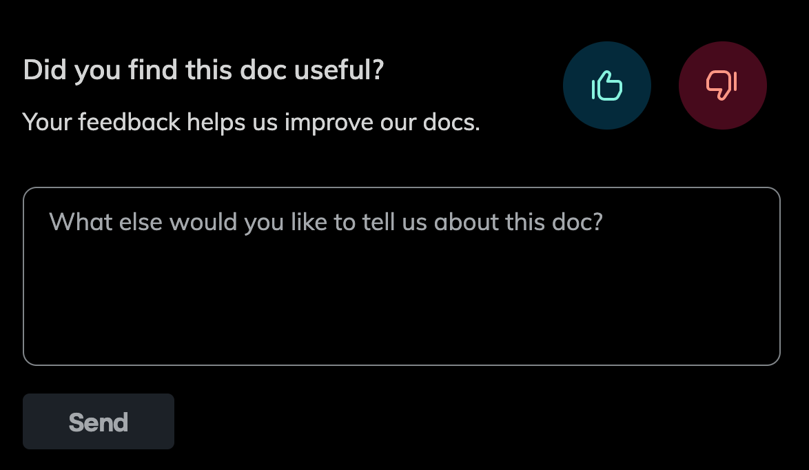 docs site feedback form