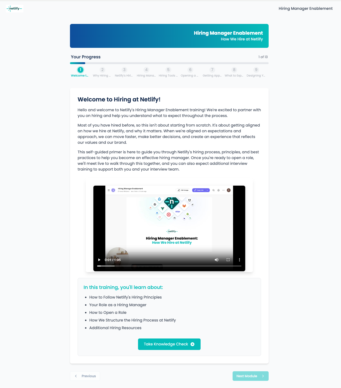 Hiring Manager Enablement