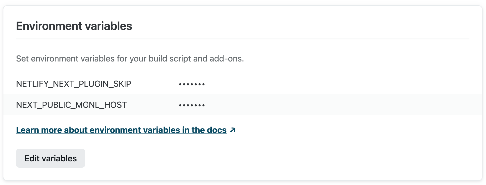 Setting Environment Variables for Nexjs Magnolia App