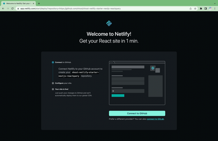 Preview screen of Deploy to Netlify button