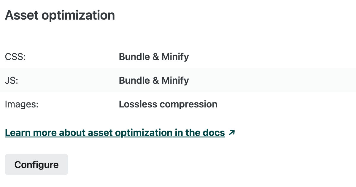 Post-processing asset optimization feature in the Netlify app UI when enabled