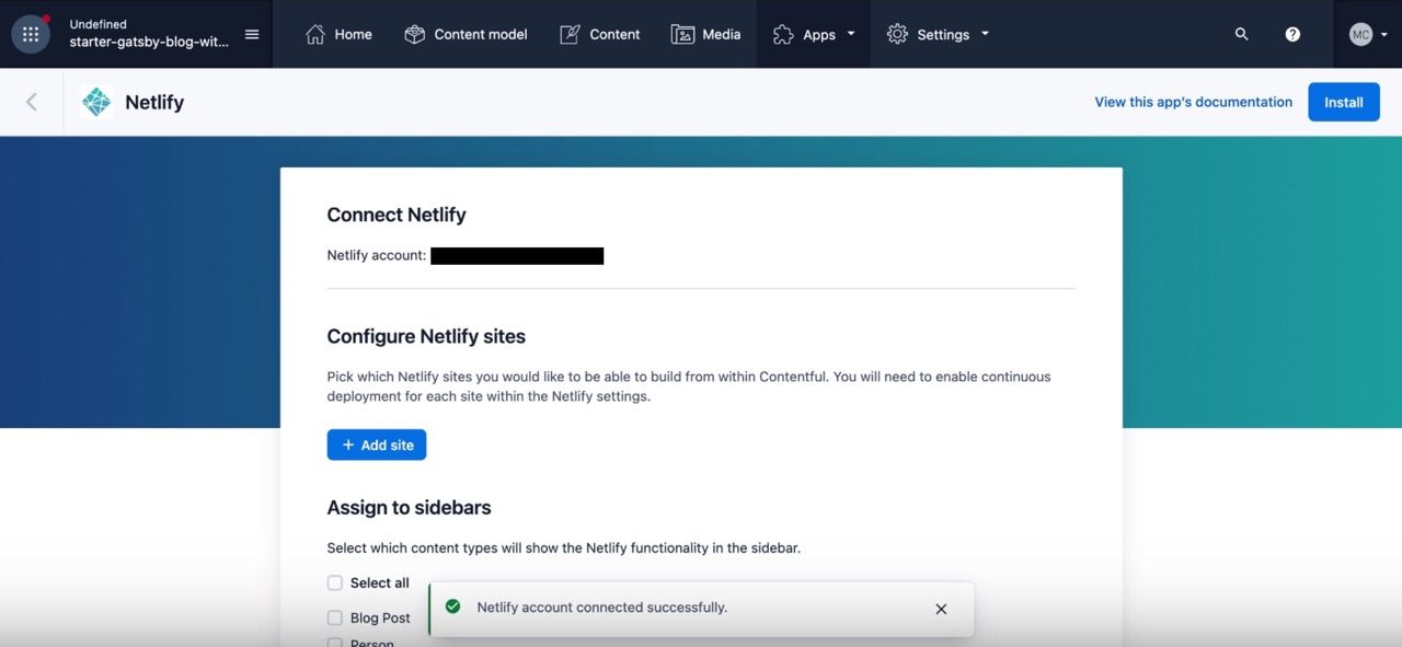 Configuring the Netlify integration