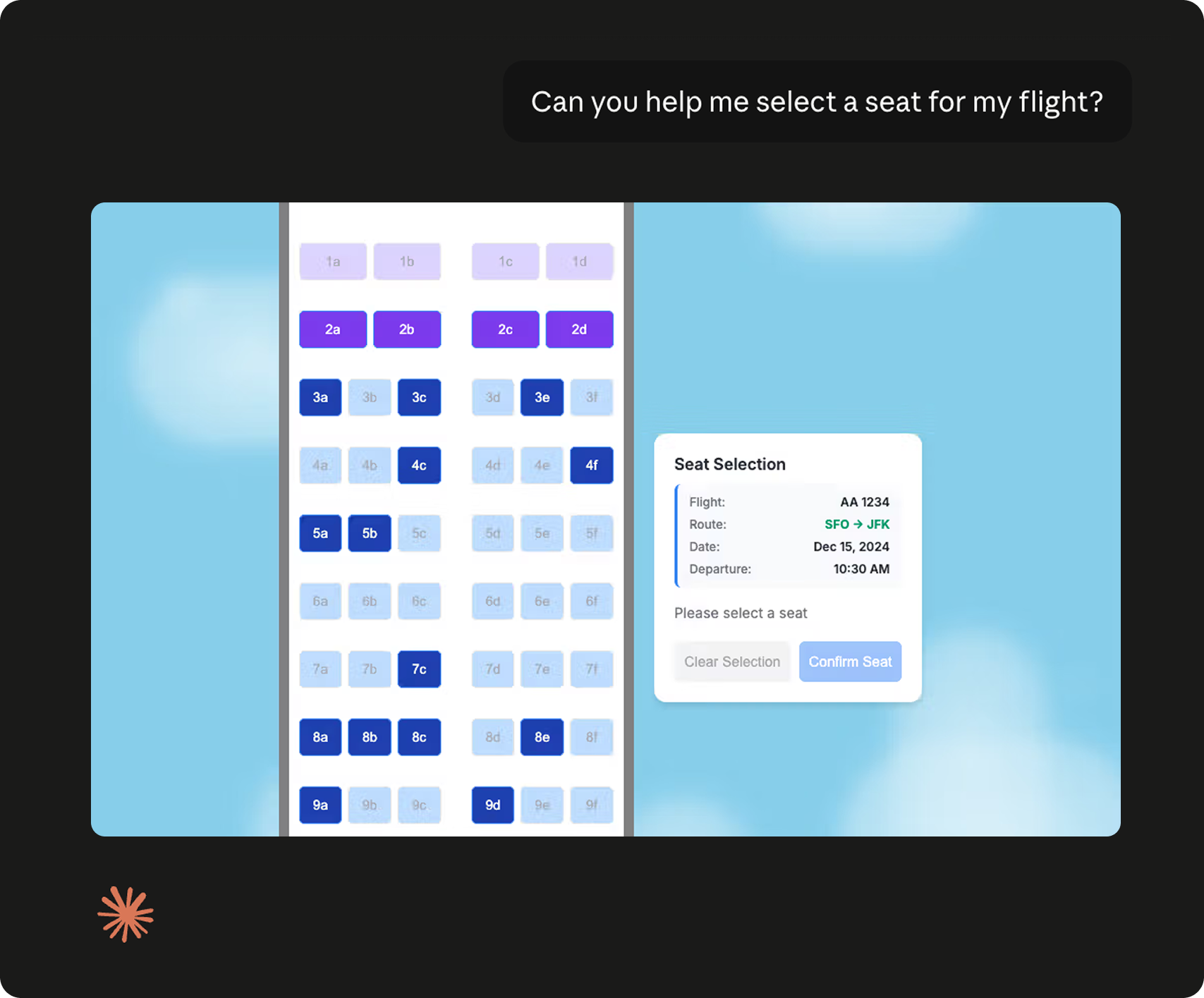 Flight Selection in AI chat