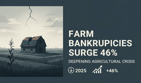 Farm Bankruptcies Surge 46% in 2025: The Deepening U.S. Agricultural Crisis
