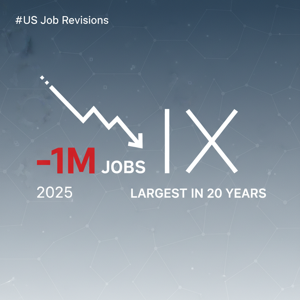 US Job Revisions: 1 Million Jobs Lost in 2025, Largest Decline in 20 Years
