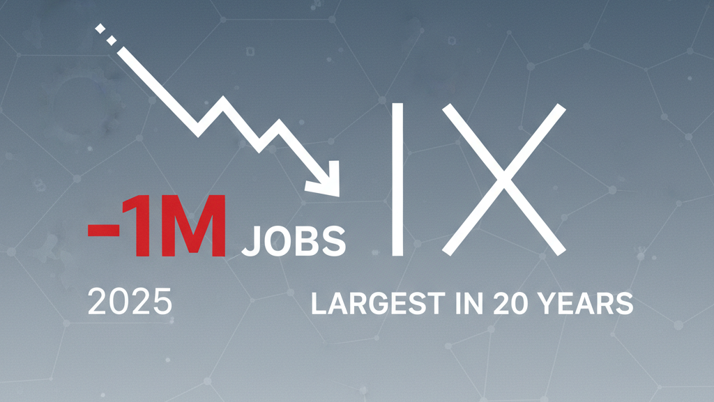 US Job Revisions: 1 Million Jobs Lost in 2025, Largest Decline in 20 Years