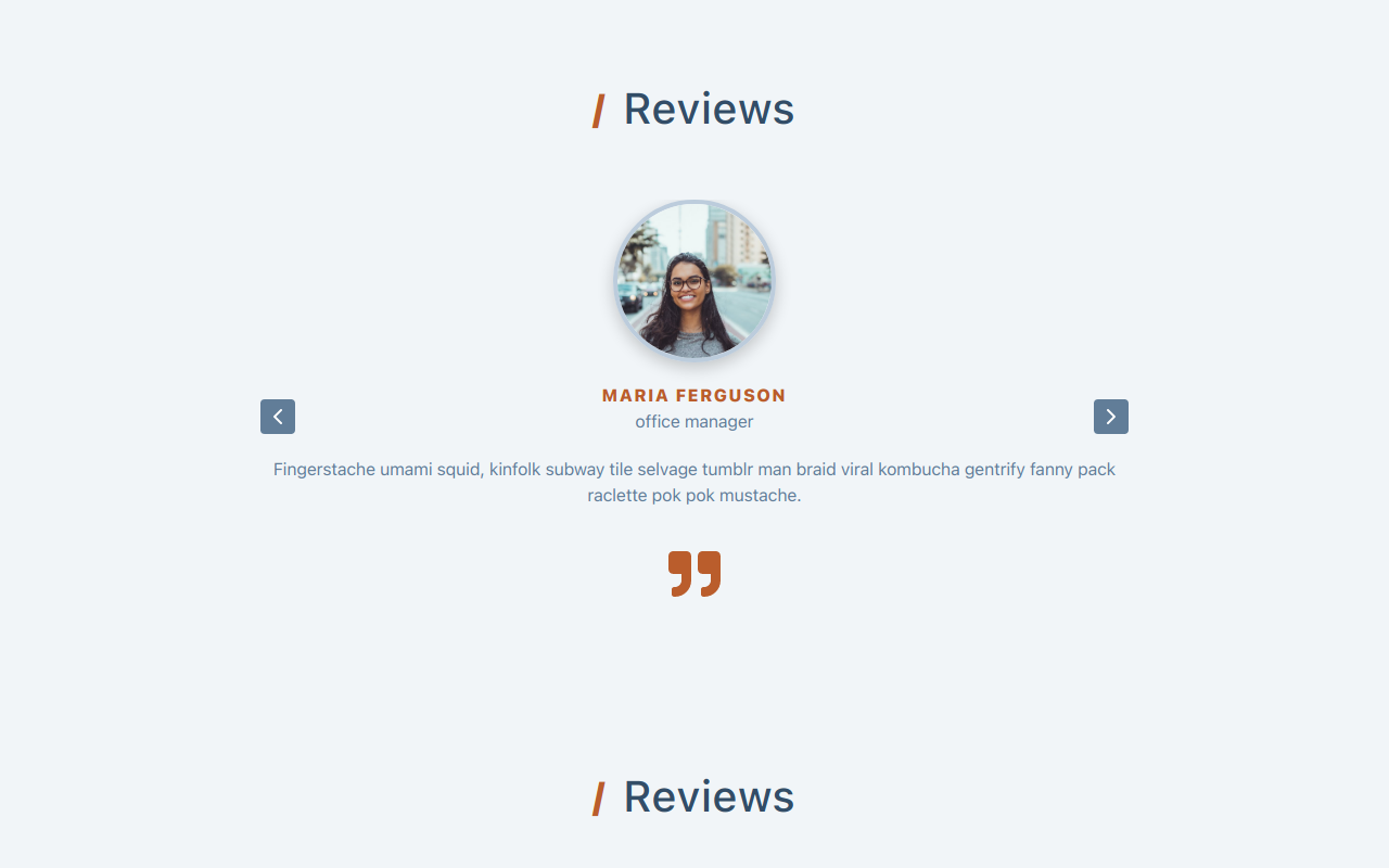 React Testimonial Slider image