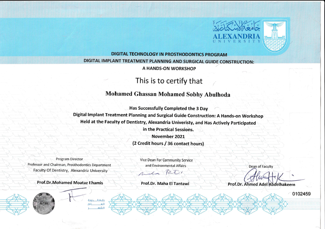 Digital Implant Treatment planning and Surgical guide construction: A hands on workshop