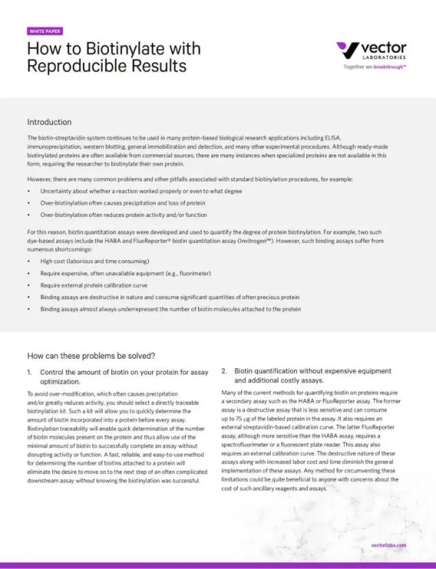 How to Biotinylate with Reproducible Results